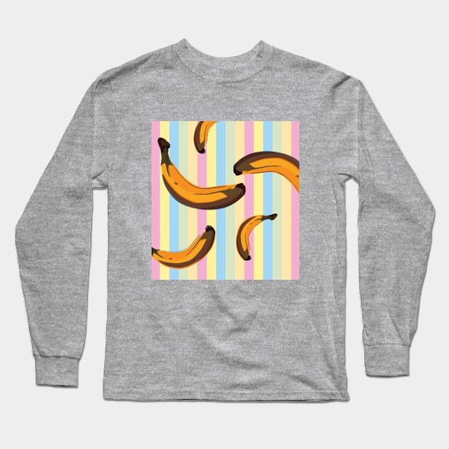 Banana-pop Long Sleeve T-Shirt by helengarvey